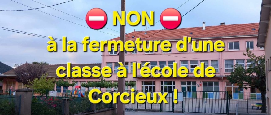 Une manifestation contre une fermeture de classe